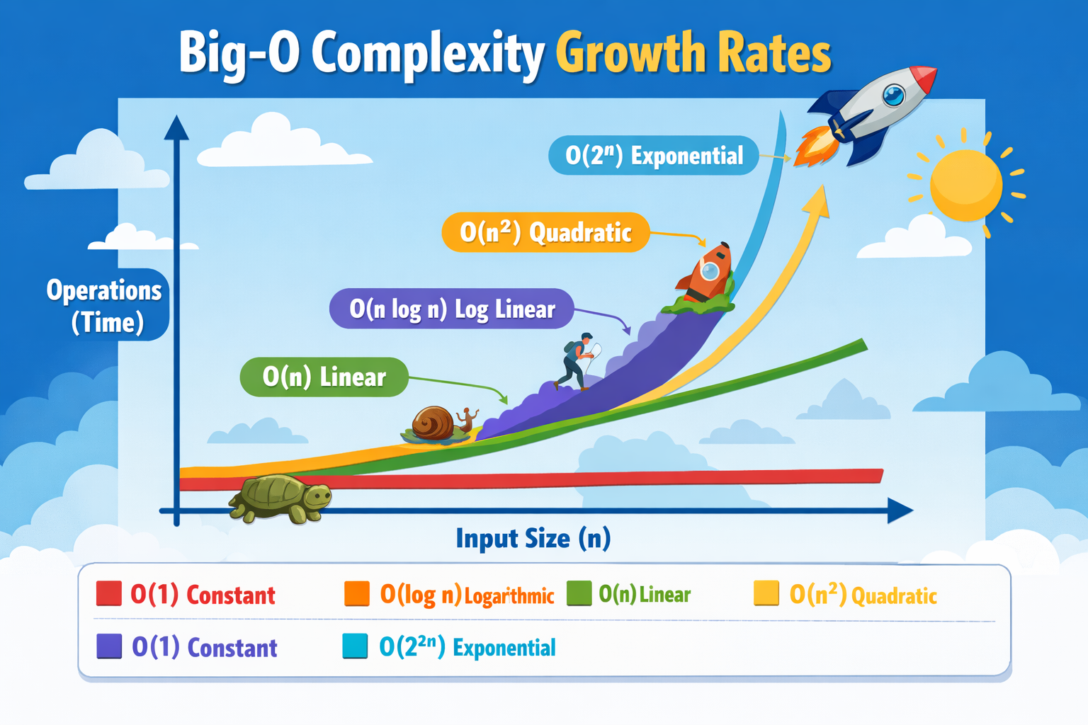 Big-O complexity growth rates